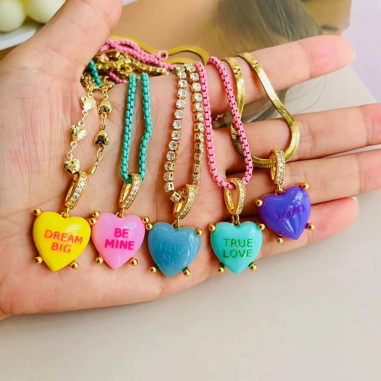 Love Heart Charm Pendant - Dream Big