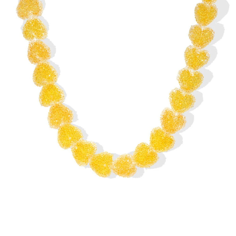 Candy Heart Necklace - Sherbet Lemon