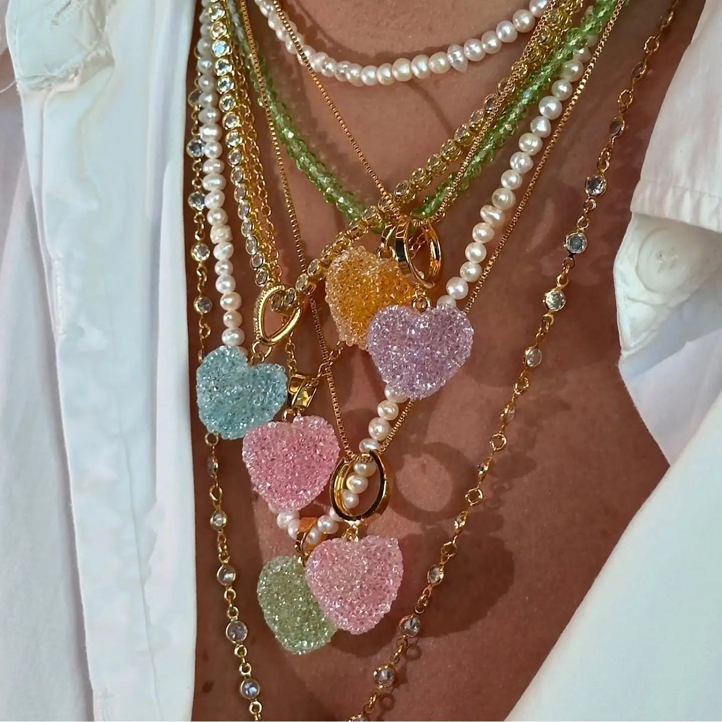 Candy Heart Charm Pendants