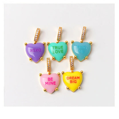 Love Heart Charm Pendant - Dream Big