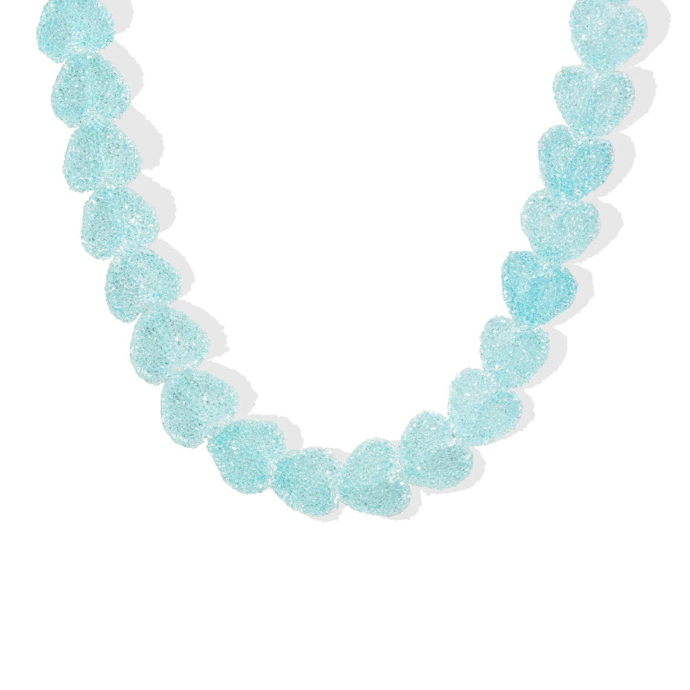 Candy Heart Necklace - Blue Raspberry