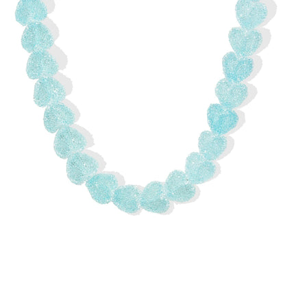 Candy Heart Necklace - Blue Raspberry
