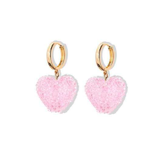 Candy Heart Earrings - Cotton Candy