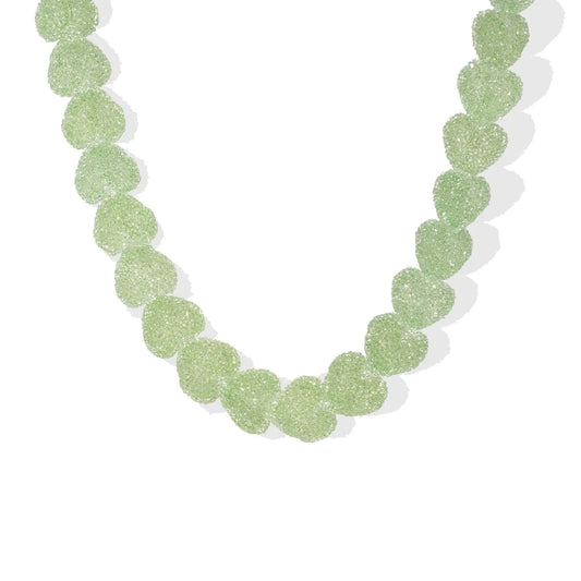 Candy Heart Necklace - Lime Fizz