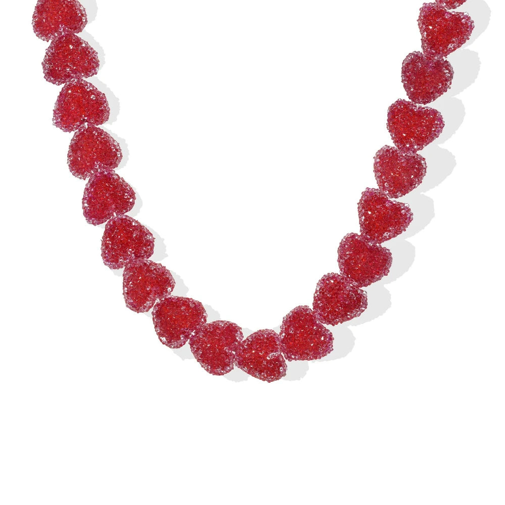 Candy Heart Necklace - Cherry