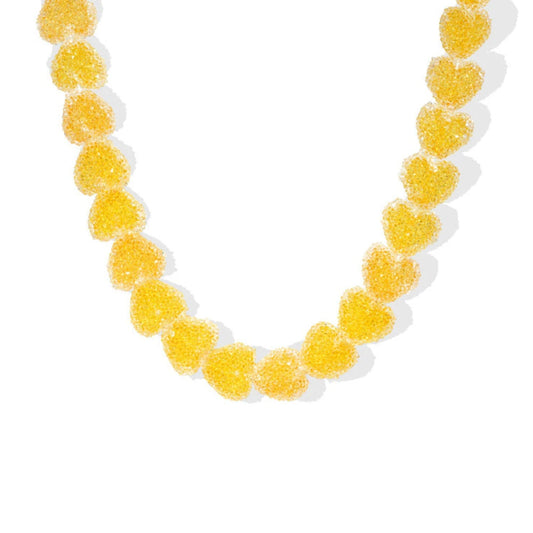 Candy Heart Necklace - Sherbet Lemon