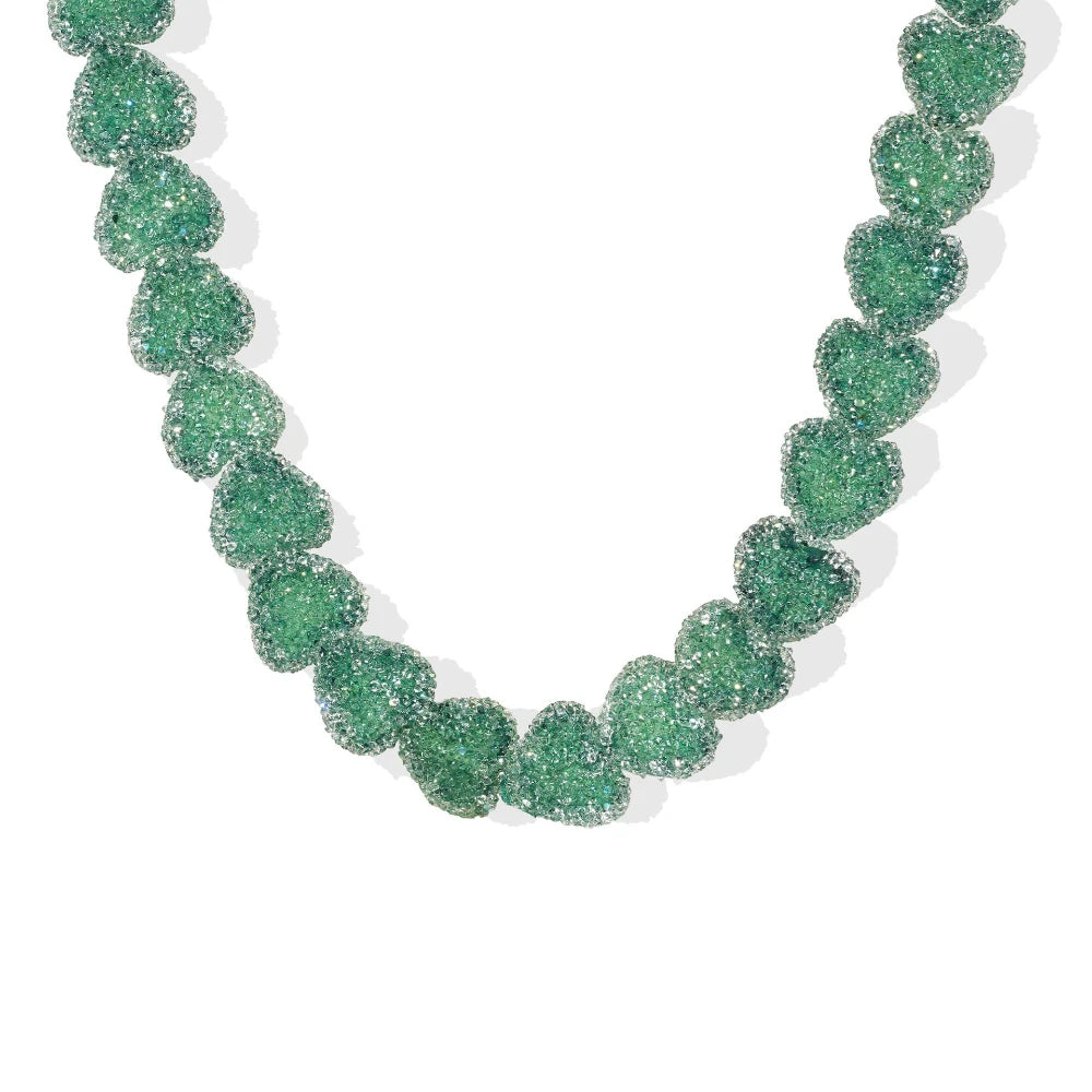 Candy Heart Necklace - Sour Apple