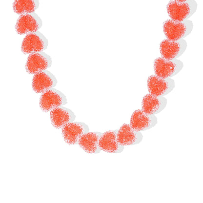 Candy Heart Necklace - Juicy Peach