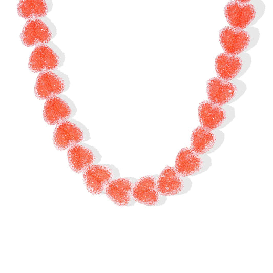 Candy Heart Necklace - Juicy Peach
